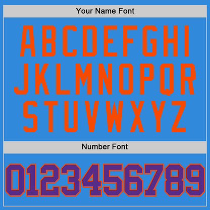 Custom Powder Blue Purple-Orange Authentic Basketball Jersey - Sky-Custom