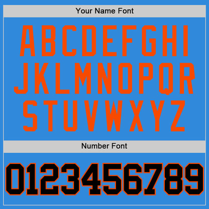 Custom Powder Blue Black-Orange Authentic Basketball Jersey - Sky-Custom