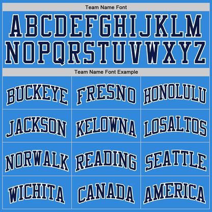 Custom Powder Blue Navy-White Authentic Basketball Jersey - Sky-Custom