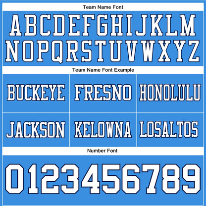 Custom Powder Blue White-Navy Mesh Authentic Football Jersey - Sky-Custom