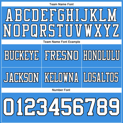Custom Powder Blue White-Black Mesh Authentic Football Jersey - Sky-Custom