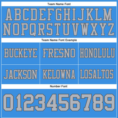 Custom Powder Blue Gray-Steel Gray Mesh Authentic Football Jersey - Sky-Custom