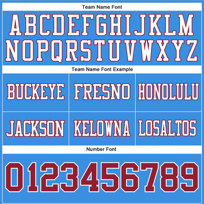 Custom Powder Blue Cardinal-White Mesh Authentic Football Jersey - Sky-Custom