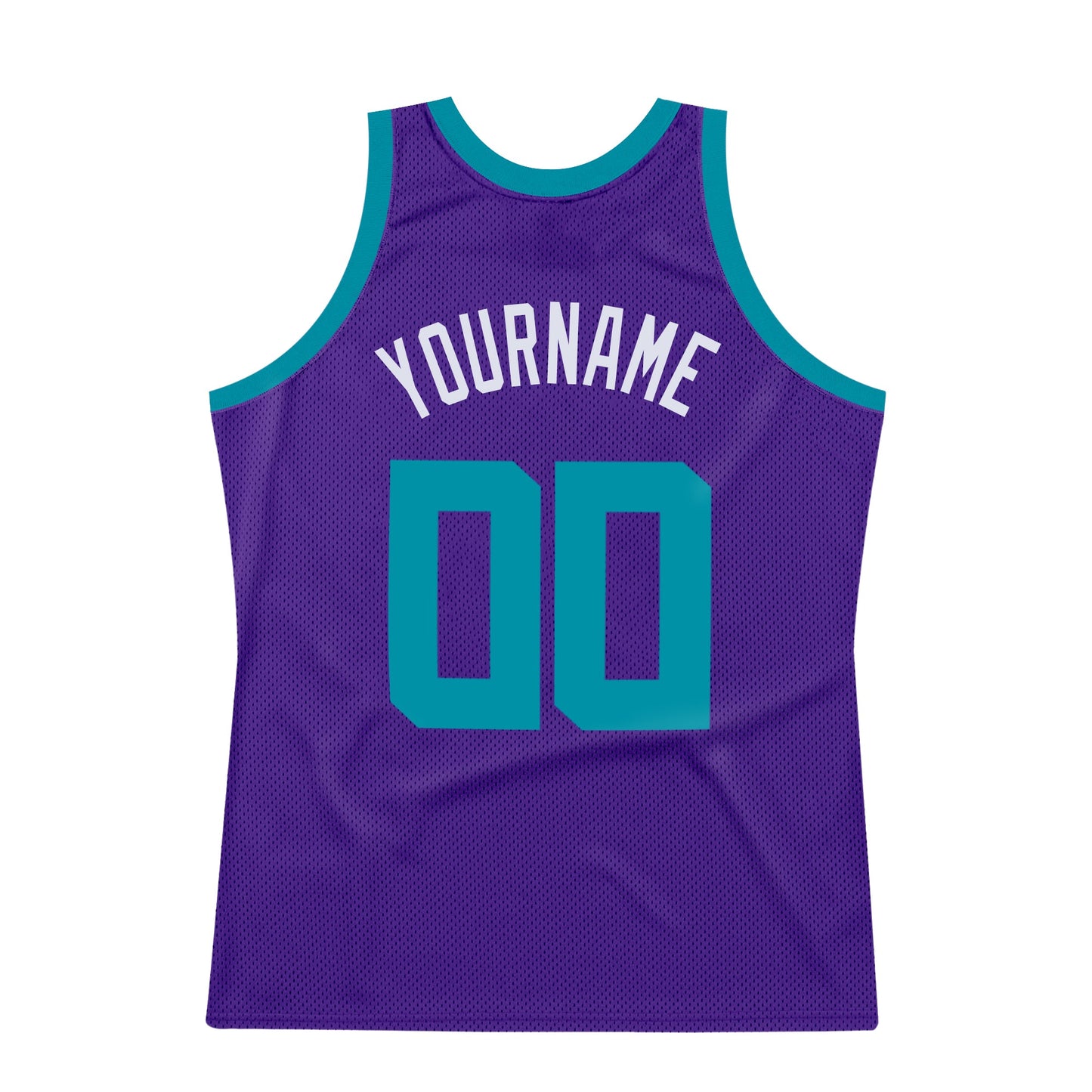 Custom Purple Teal-White Authentic Throwback Basketball Jersey - Sky-Custom
