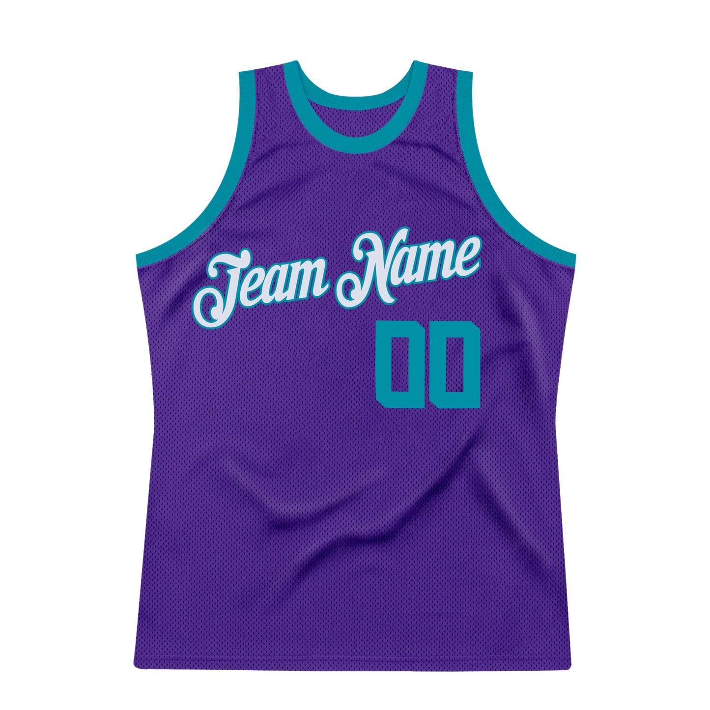 Custom Purple Teal-White Authentic Throwback Basketball Jersey - Sky-Custom