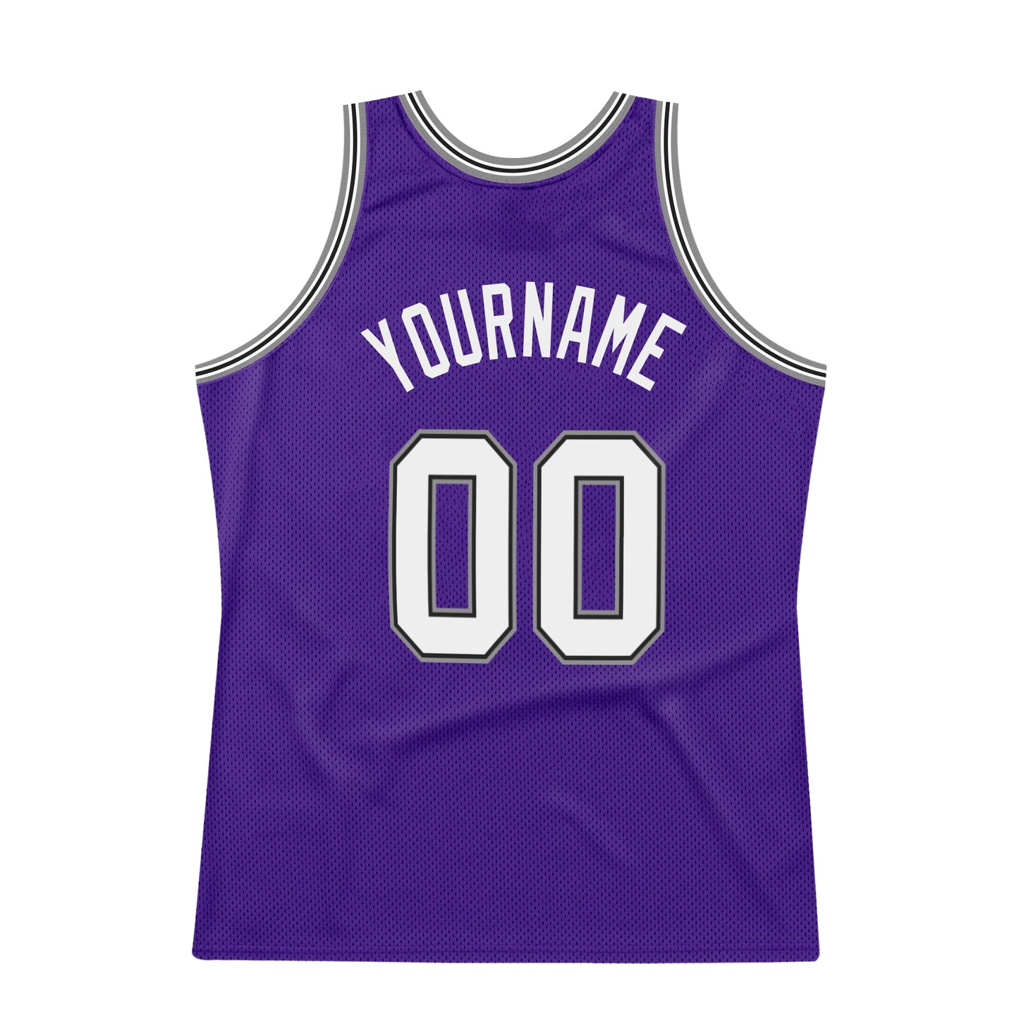 Custom Purple White-Gray Authentic Throwback Basketball Jersey - Sky-Custom