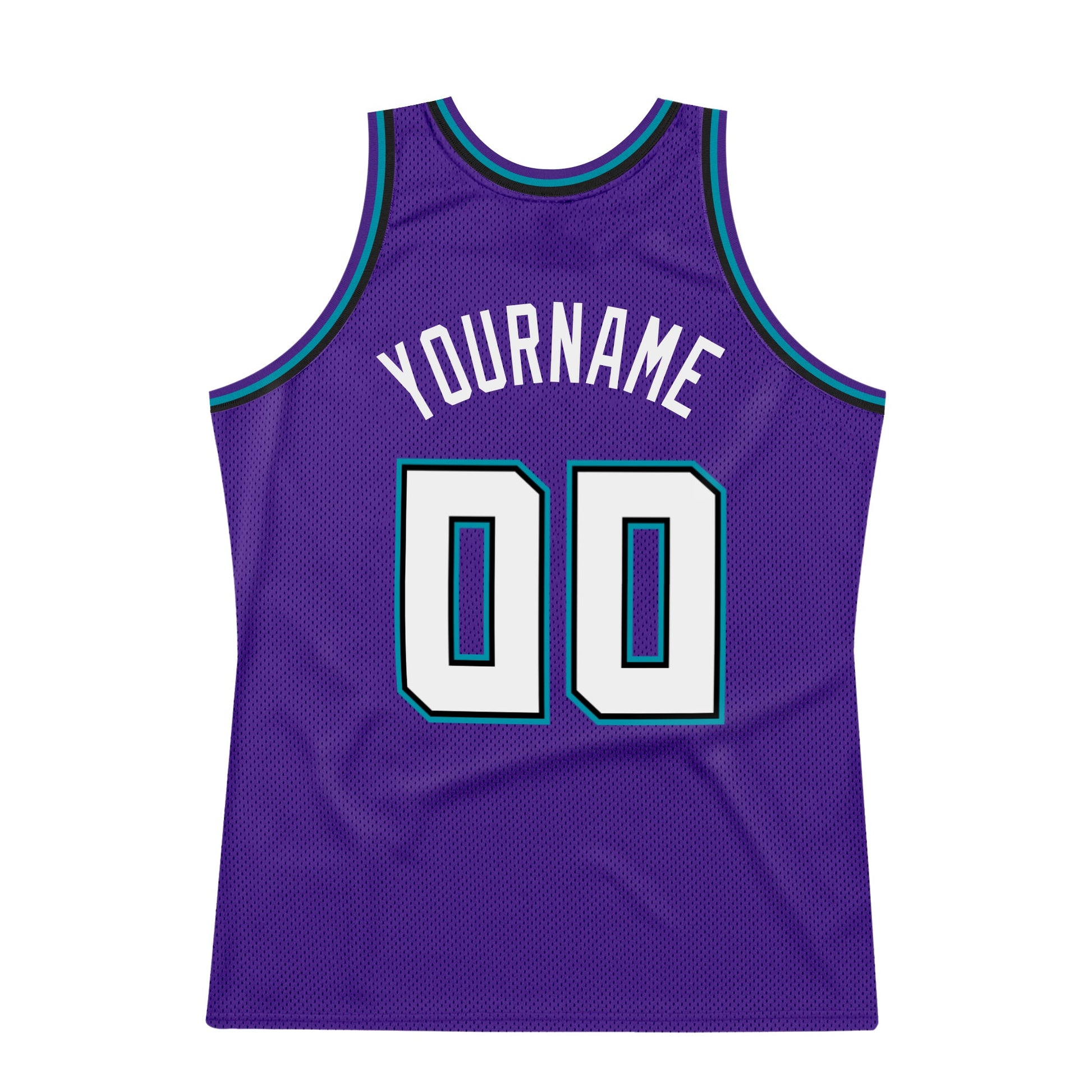 Custom Purple White-Teal Authentic Throwback Basketball Jersey - Sky-Custom