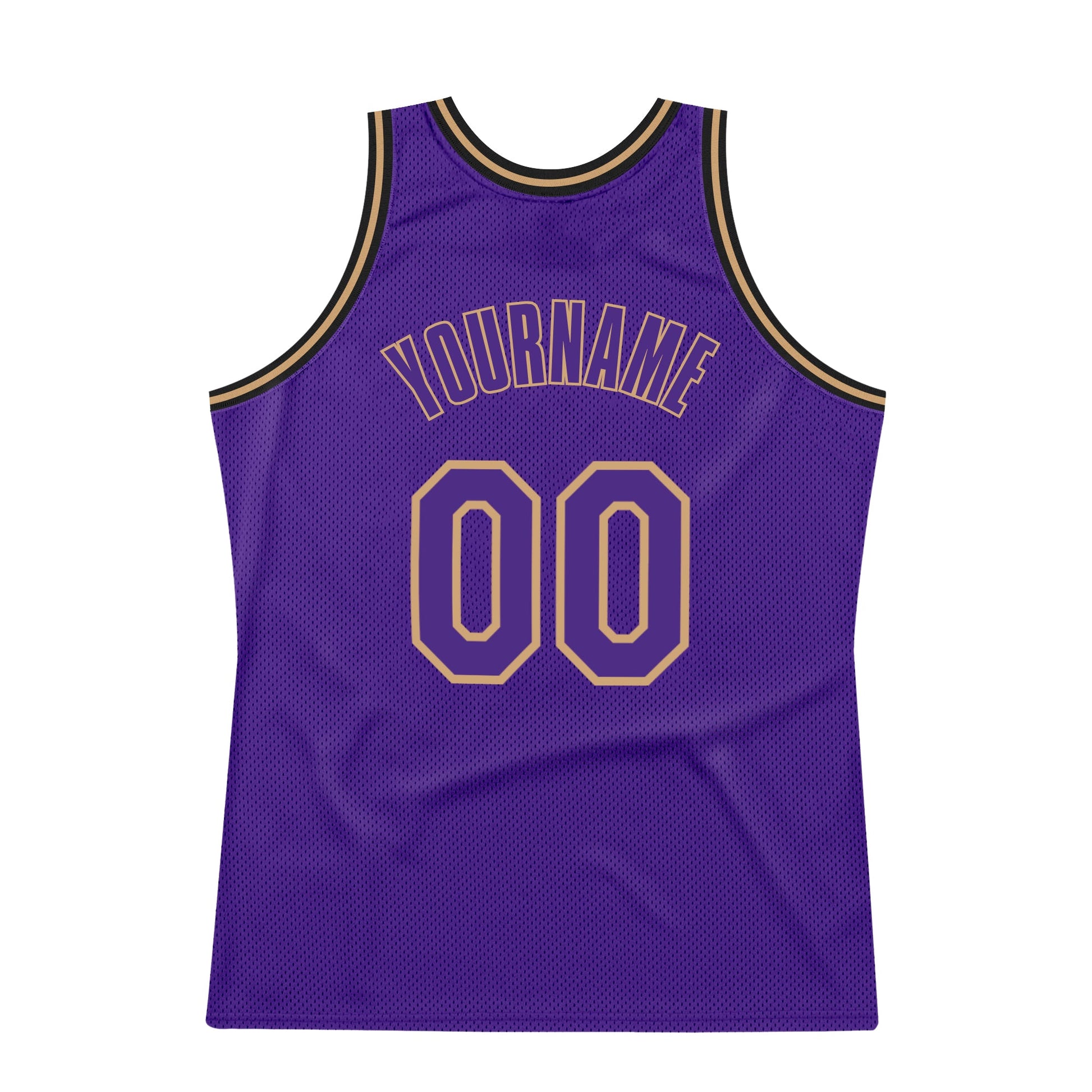 Custom Purple Purple-Old Gold Authentic Throwback Basketball Jersey - Sky-Custom