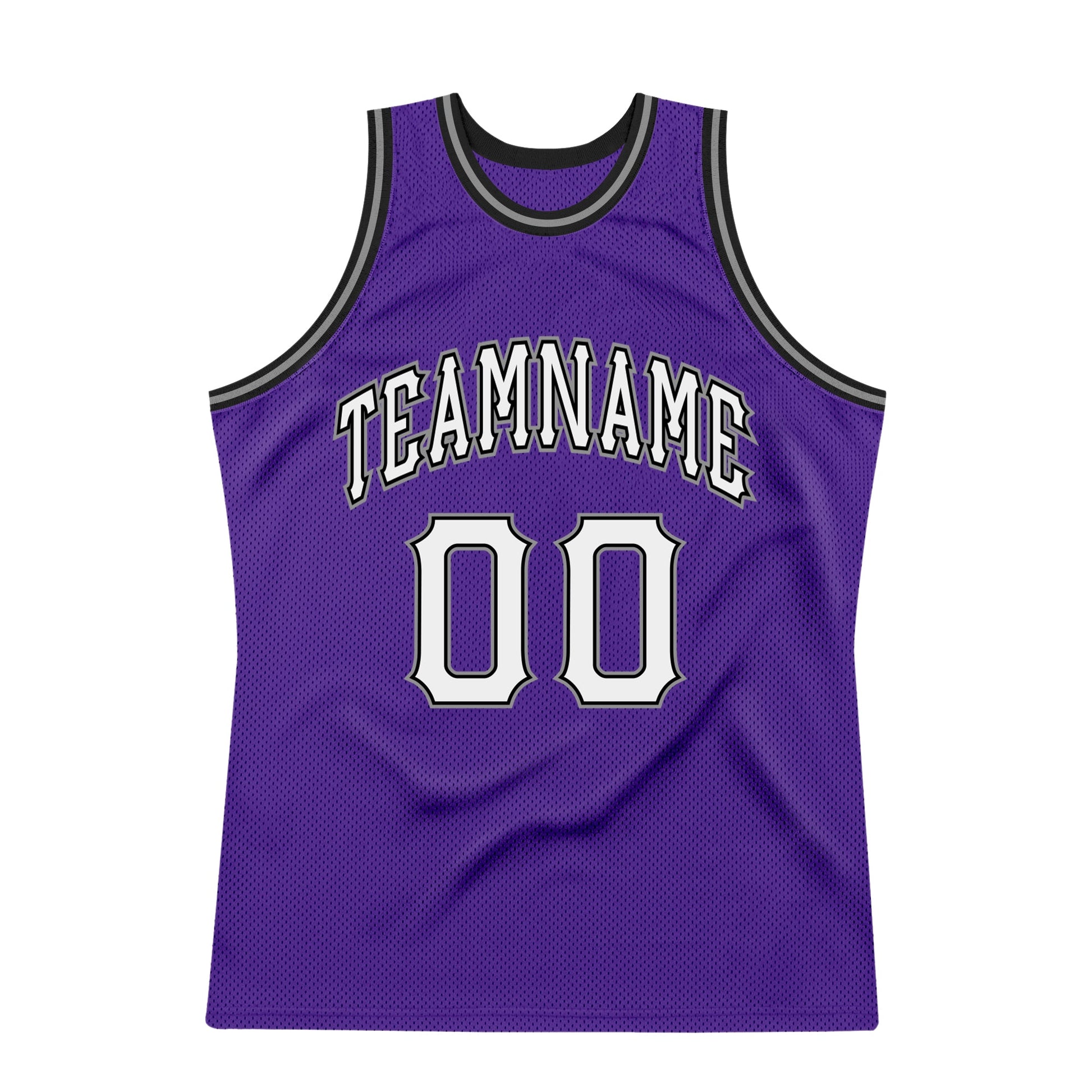 Custom Purple White-Black Authentic Throwback Basketball Jersey - Sky-Custom