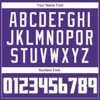 Custom Purple White-Gray Authentic Baseball Jersey - Sky-Custom