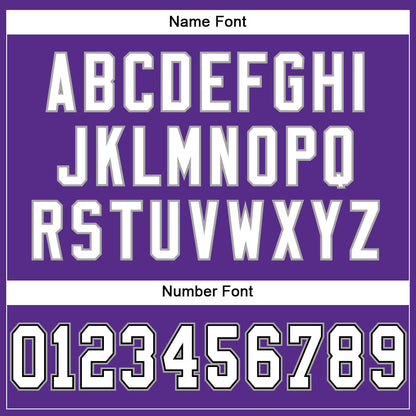 Custom Purple White-Gray Mesh Authentic Football Jersey - Sky-Custom