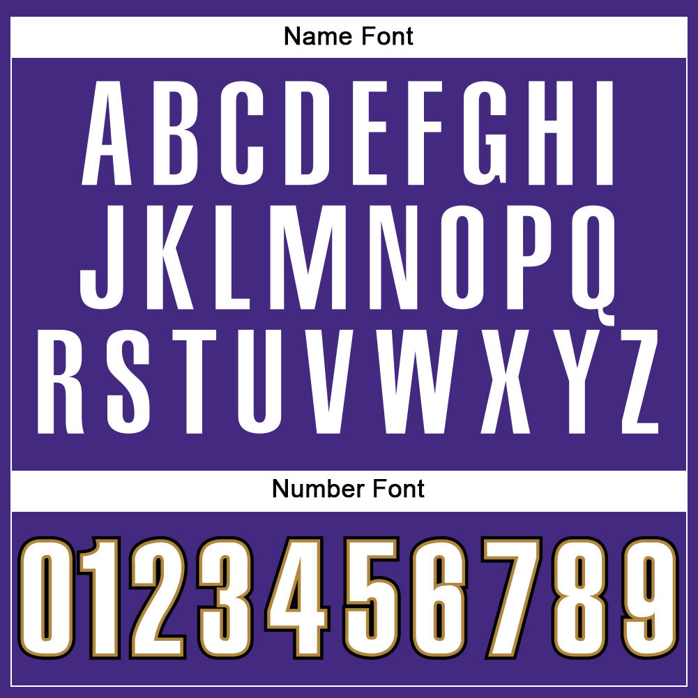 Custom Purple White-Old Gold Mesh Authentic Football Jersey - Sky-Custom