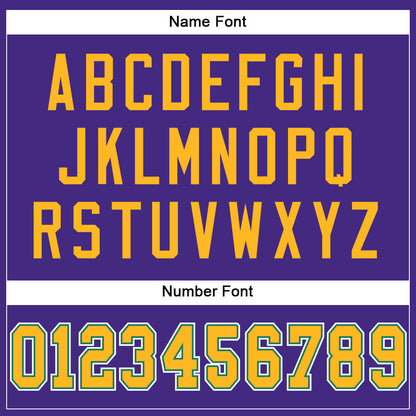 Custom Purple Gold-Kelly Green Mesh Authentic Football Jersey - Sky-Custom