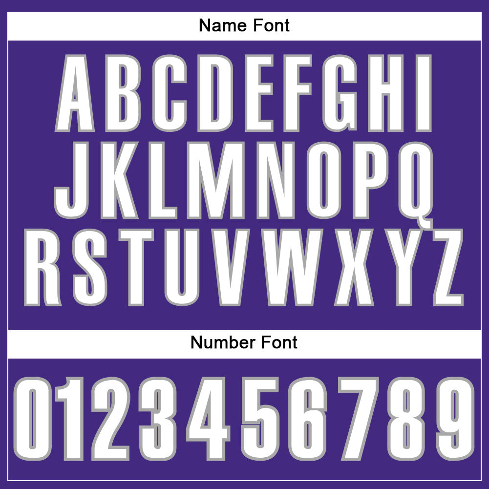 Custom Purple White-Gray Mesh Authentic Football Jersey - Sky-Custom