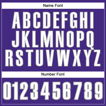 Custom Purple White-Gray Mesh Authentic Football Jersey - Sky-Custom