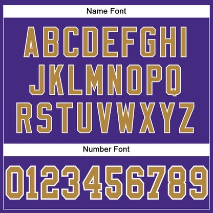 Custom Purple Old Gold-White Mesh Authentic Football Jersey - Sky-Custom