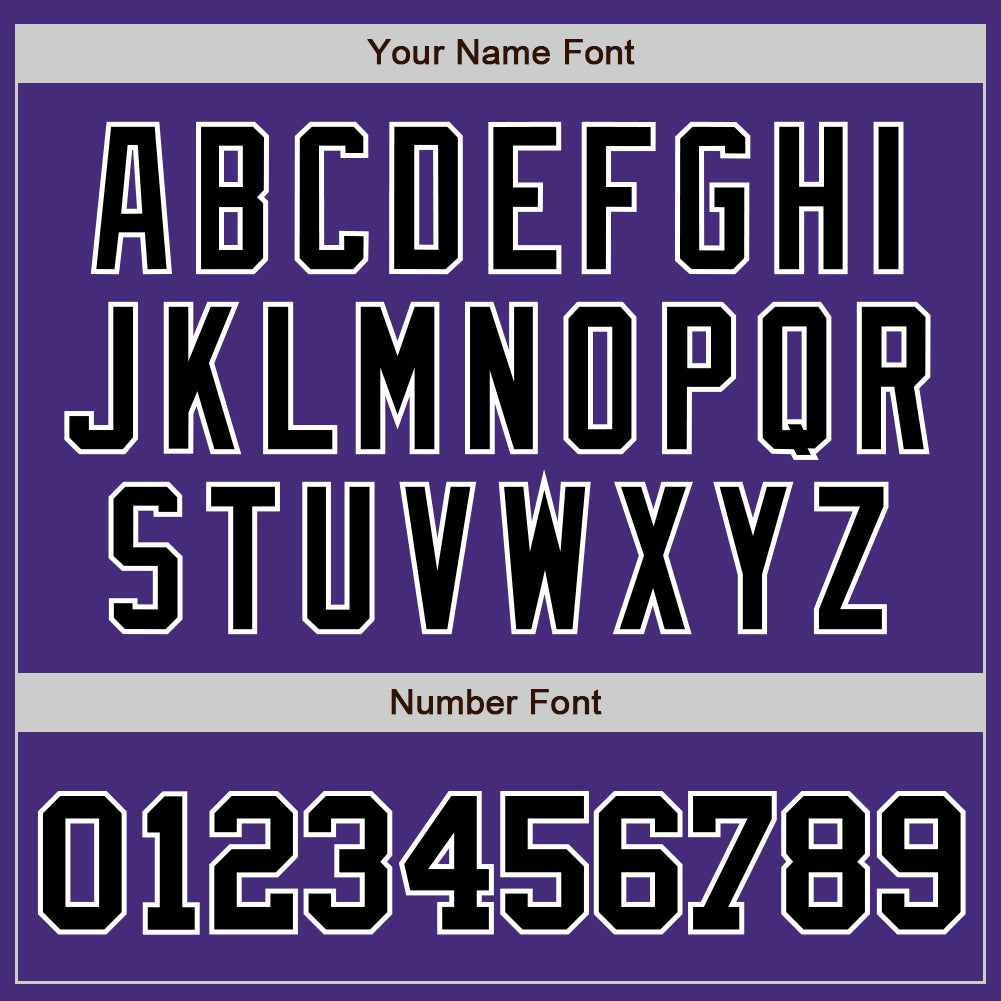 Custom Purple Black-White Authentic Baseball Jersey - Sky-Custom