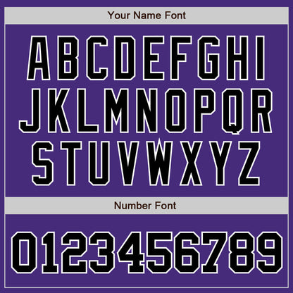 Custom Purple Black-White Authentic Baseball Jersey - Sky-Custom