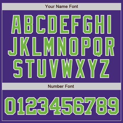 Custom Purple Neon Green-White Authentic Baseball Jersey - Sky-Custom