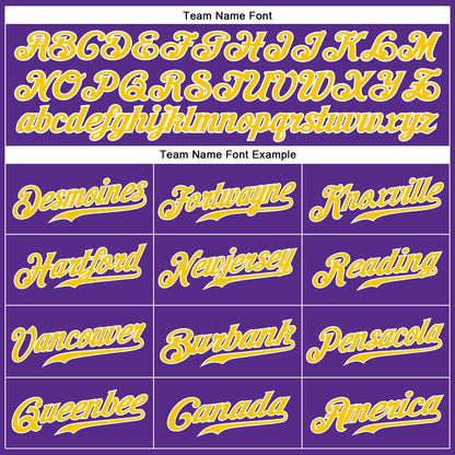 Custom Purple Gold-White Authentic Sleeveless Baseball Jersey - Sky-Custom