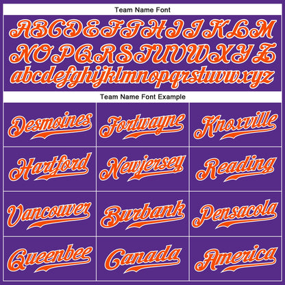 Custom Purple Orange-White Authentic Sleeveless Baseball Jersey - Sky-Custom