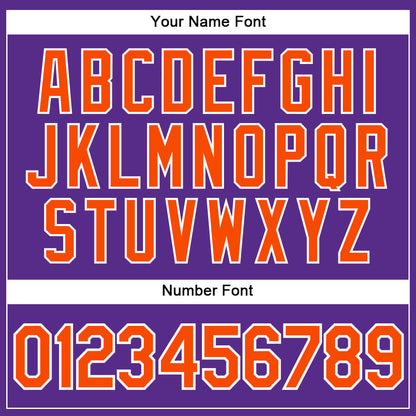 Custom Purple Orange-White Authentic Sleeveless Baseball Jersey - Sky-Custom