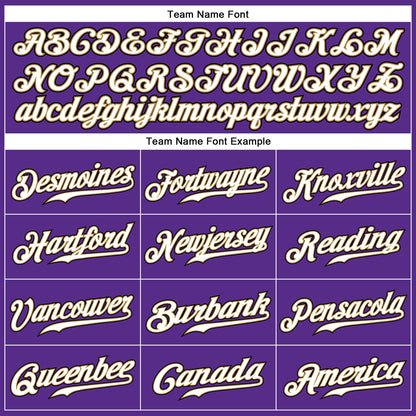 Custom Purple White-Old Gold Authentic Sleeveless Baseball Jersey - Sky-Custom