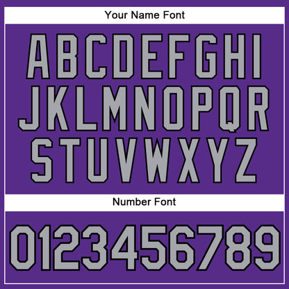 Custom Purple Gray-Black Authentic Sleeveless Baseball Jersey - Sky-Custom