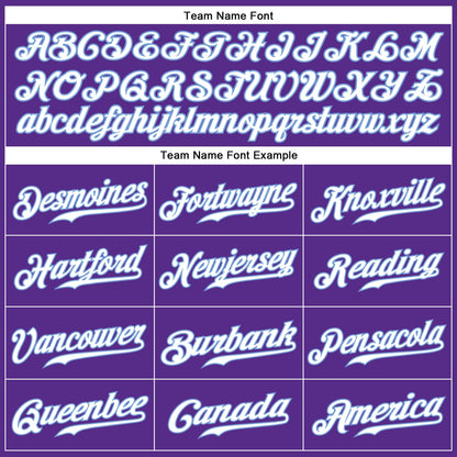 Custom Purple White-Light Blue Authentic Sleeveless Baseball Jersey - Sky-Custom