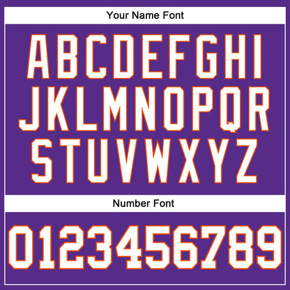 Custom Purple White-Orange Authentic Sleeveless Baseball Jersey - Sky-Custom