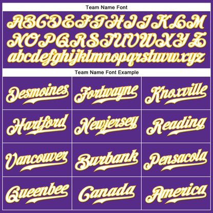 Custom Purple White-Gold Authentic Sleeveless Baseball Jersey - Sky-Custom