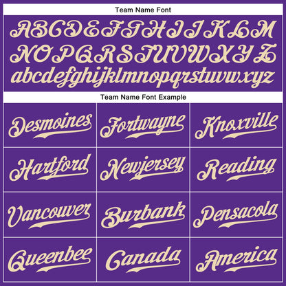 Custom Purple Cream-Gold Authentic Sleeveless Baseball Jersey - Sky-Custom
