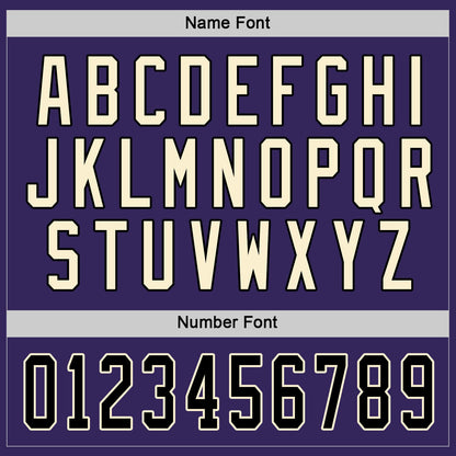 Custom Purple Black-Cream Hockey Jersey - Sky-Custom