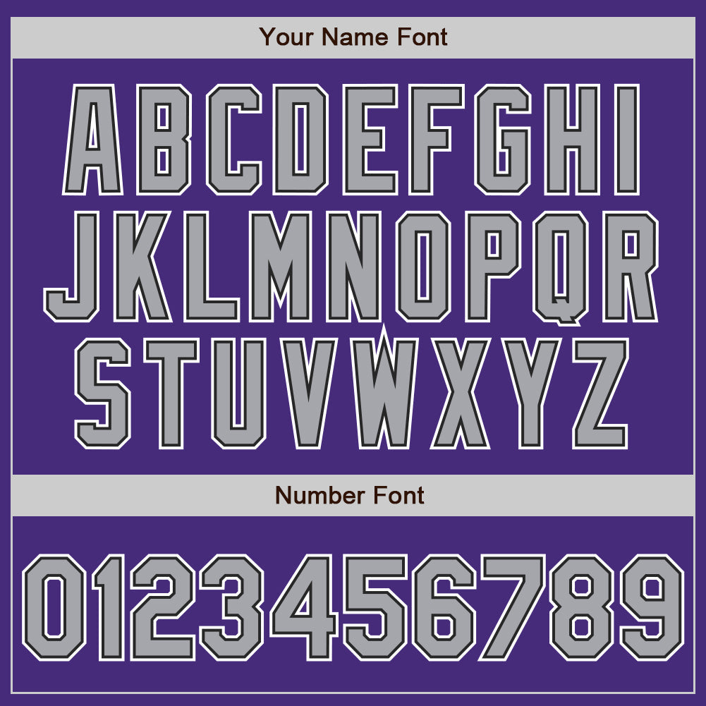 Custom Purple Gray-Black Authentic Baseball Jersey - Sky-Custom