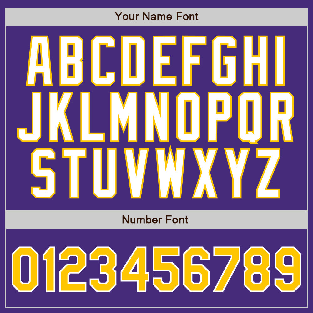 Custom Purple White Pinstripe Gold-White Authentic Baseball Jersey - Sky-Custom