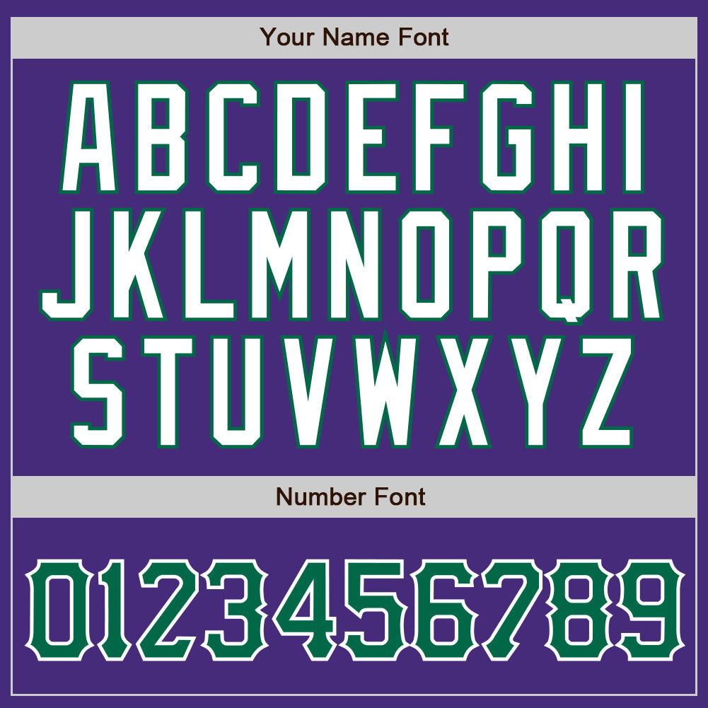 Custom Purple White Pinstripe Kelly Green-White Authentic Baseball Jersey - Sky-Custom