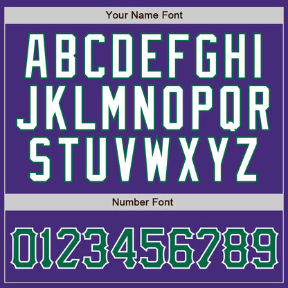 Custom Purple White Pinstripe Kelly Green-White Authentic Baseball Jersey - Sky-Custom