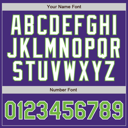 Custom Purple White Pinstripe Neon Green-White Authentic Baseball Jersey - Sky-Custom