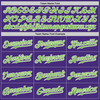 Custom Purple White Pinstripe Neon Green-White Authentic Baseball Jersey - Sky-Custom