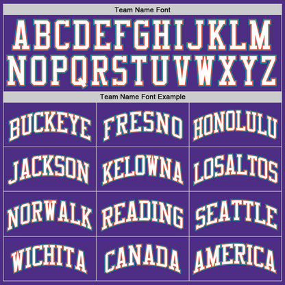 Custom Purple White-Teal Authentic Throwback Basketball Jersey - Sky-Custom