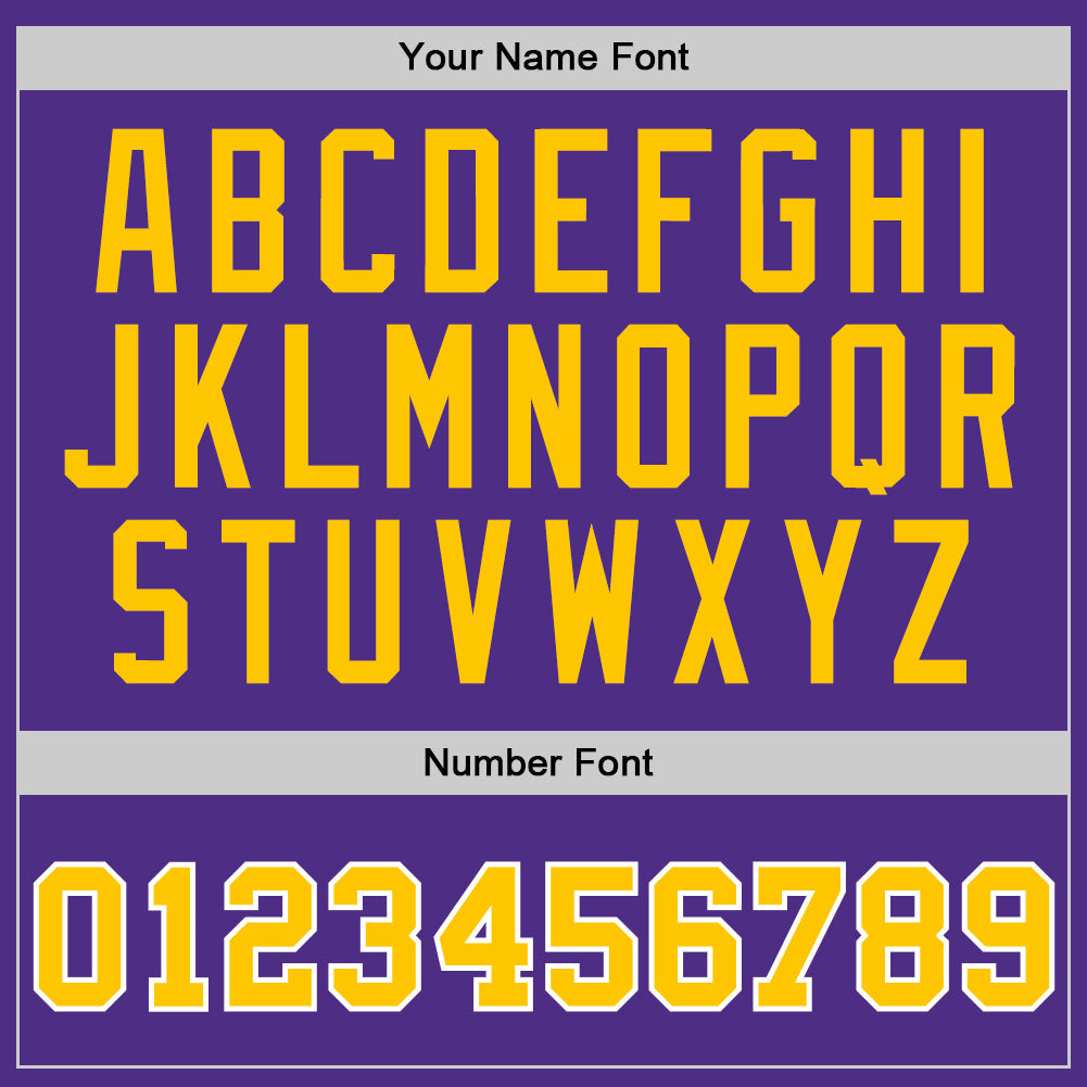 Custom Purple Gold-White Authentic Throwback Basketball Jersey - Sky-Custom