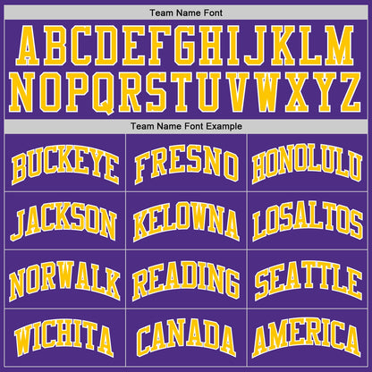 Custom Purple Gold-White Authentic Throwback Basketball Jersey - Sky-Custom