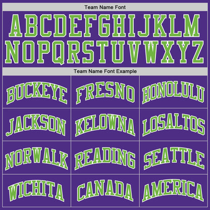 Custom Purple Neon Green-White Authentic Throwback Basketball Jersey - Sky-Custom