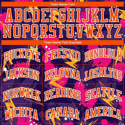 Custom Purple Orange-Gold Music Festival Round Neck Sublimation Basketball Suit Jersey - Sky-Custom