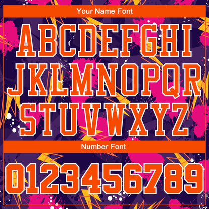 Custom Purple Orange-Gold Music Festival Round Neck Sublimation Basketball Suit Jersey - Sky-Custom