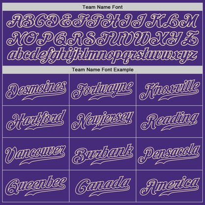 Custom Purple Purple-Cream Authentic Baseball Jersey - Sky-Custom