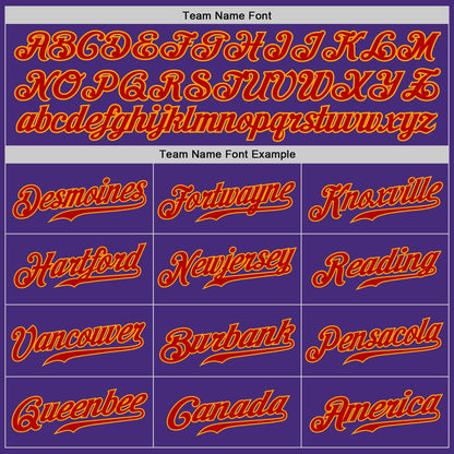 Custom Purple Red-Gold Authentic Baseball Jersey - Sky-Custom