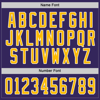 Custom Purple Gold-White Hockey Jersey - Sky-Custom