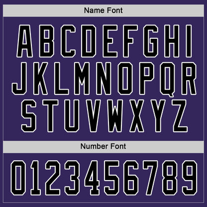 Custom Purple Black-White Hockey Jersey - Sky-Custom