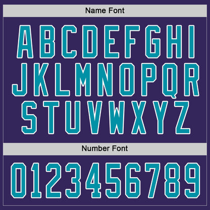 Custom Purple Teal-White Hockey Jersey - Sky-Custom